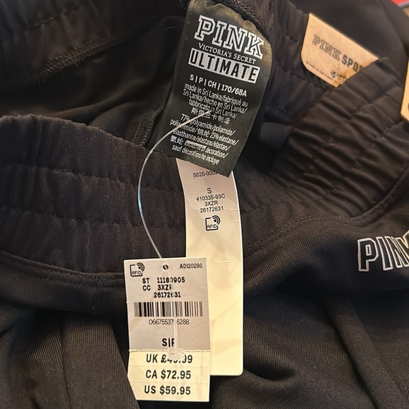 NWT Victoria’s Secret PINK sport ultimate black joggers - Picture 4 of 4